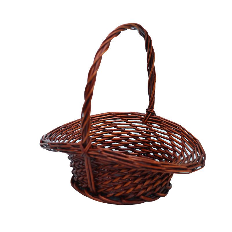 原色小柳编花篮舞蹈道具跳舞篮手提篮鲜花篮子婚庆小花篮子藤编婚庆