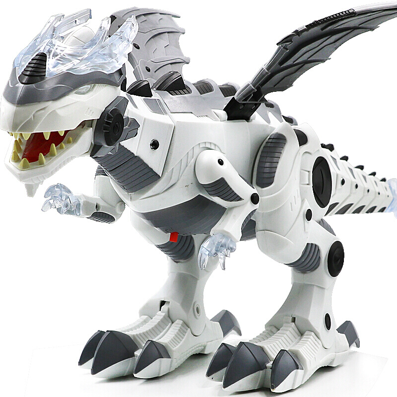 可喷雾机械龙机器人可移动电动恐龙仿真霸王龙会走路灯光声音恐龙模型