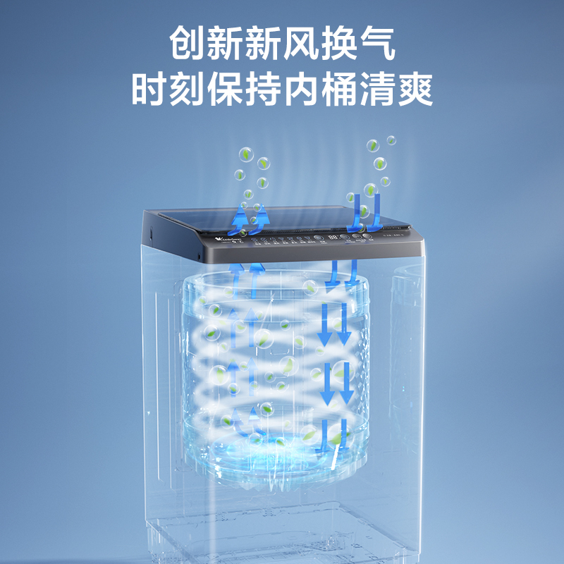 [苏宁自营]小天鹅(LittleSwan)洗衣机波轮全自动家用 8KG深层去污净洗新风换气 一键智洗 TB80V27T高清大图