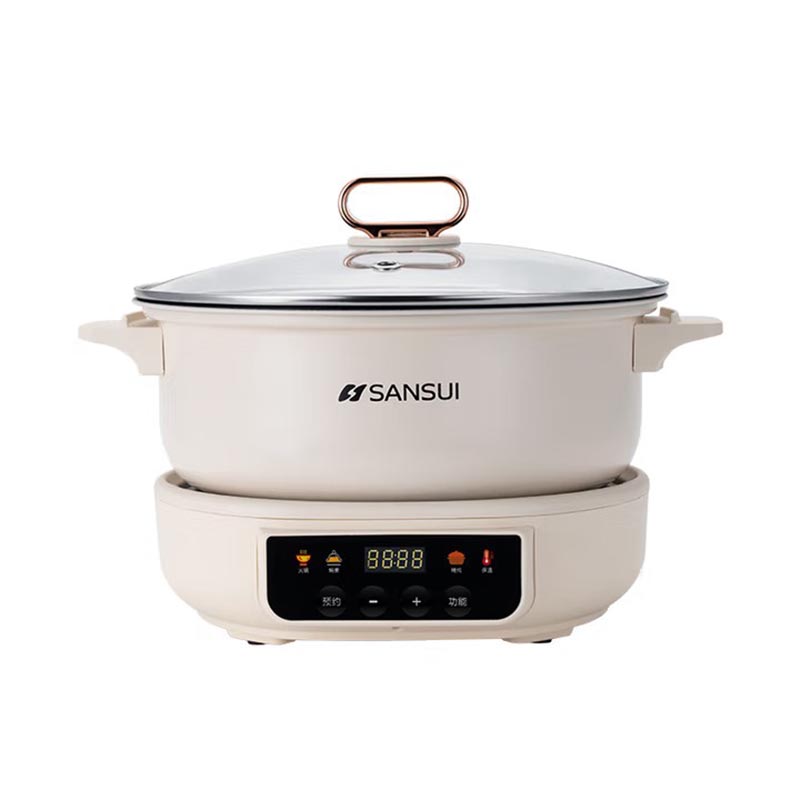 SANSUI山水 5L电火锅家用电煮锅多功能锅电热锅分体式电炒锅多用途小电锅 MHGE5002