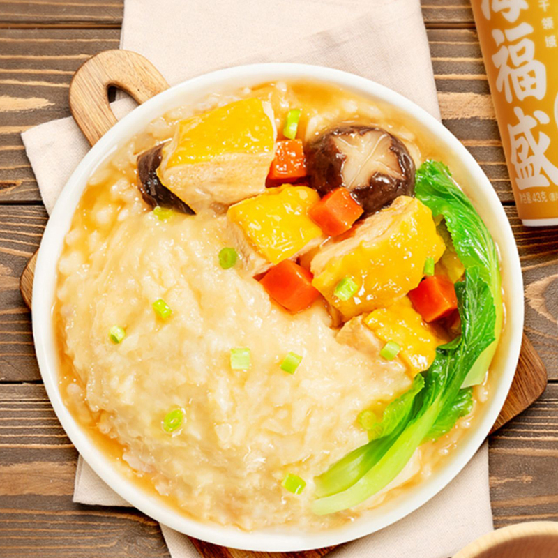 海福盛速食粥土豆泥菌菇粥咖喱牛肉孜然麻辣冻干技术冲泡即食懒人速食