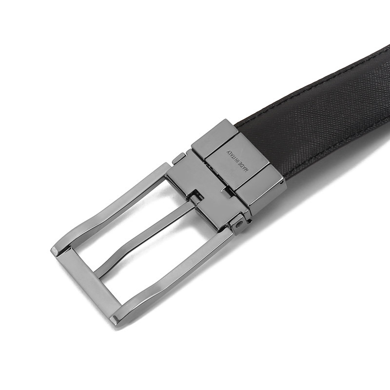 杰尼亚zegna男士牛皮可裁剪双面旋转皮带腰带lhvimb010rz