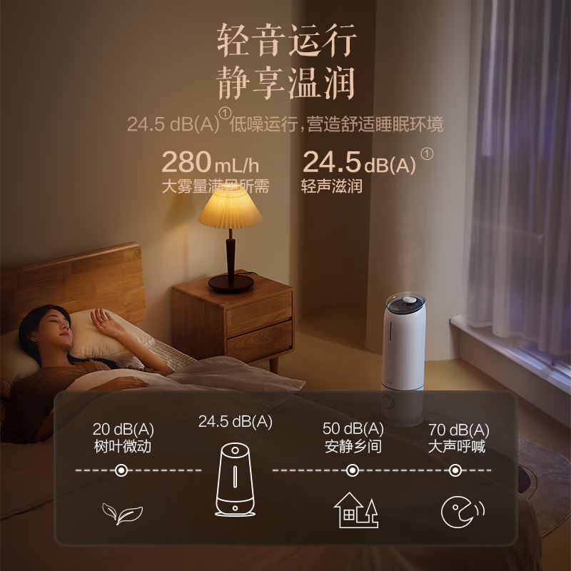 苏泊尔(SUPOR)加湿器卧室轻音低噪8L水箱 落地式办公室家用大容量大雾量便捷上加水智能抑菌EHLW-20A-300高清大图