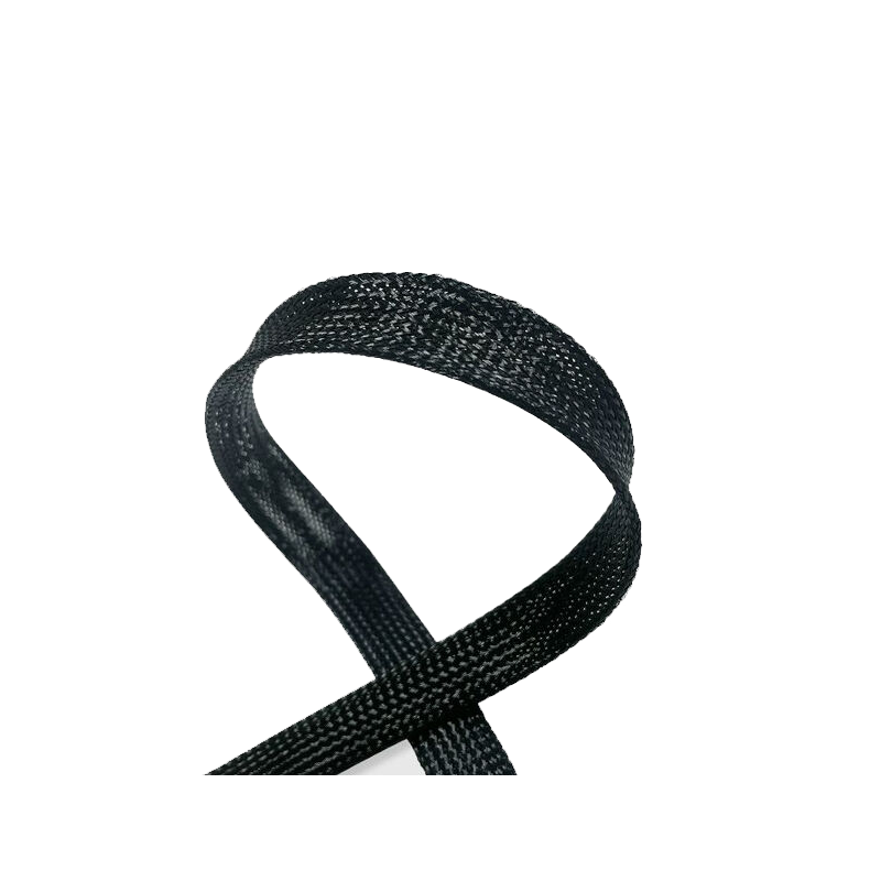 金魅 阻燃尼龙编织网管 扁宽10mm*300m长 卷高清大图