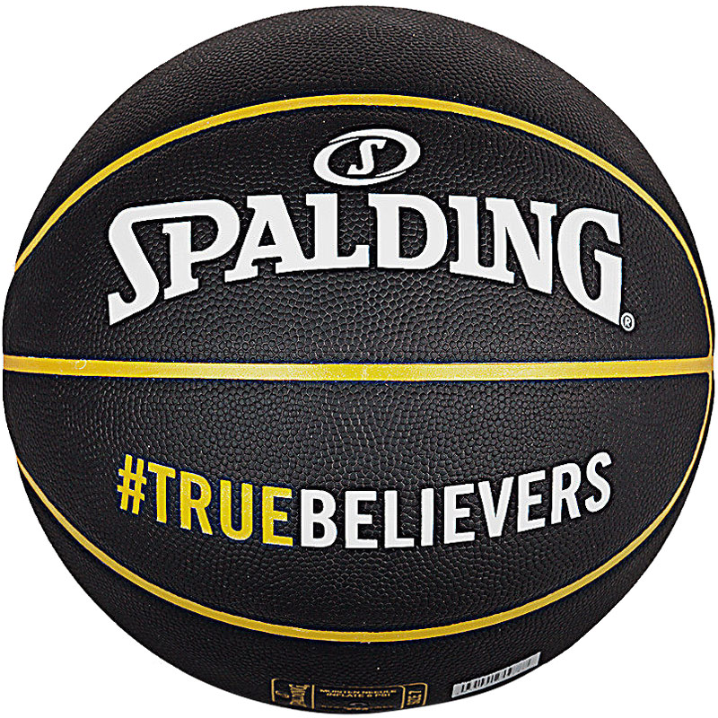 斯伯丁SPALDING篮球通用篮球76-098 PU材质篮球信徒系列黑色7号标准篮球