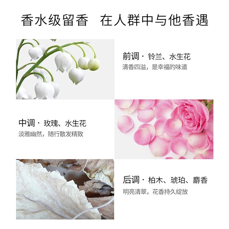 三生花 精油香氛洗护沐组合(500ml荧亮洗发露+500ml玫瑰沐浴露+500ml密集护发素 )高清大图