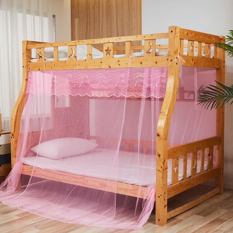 新款子母床蚊帐儿童上下铺梯形高低双层床家用特加密直梯柜梯蚊帐高清大图