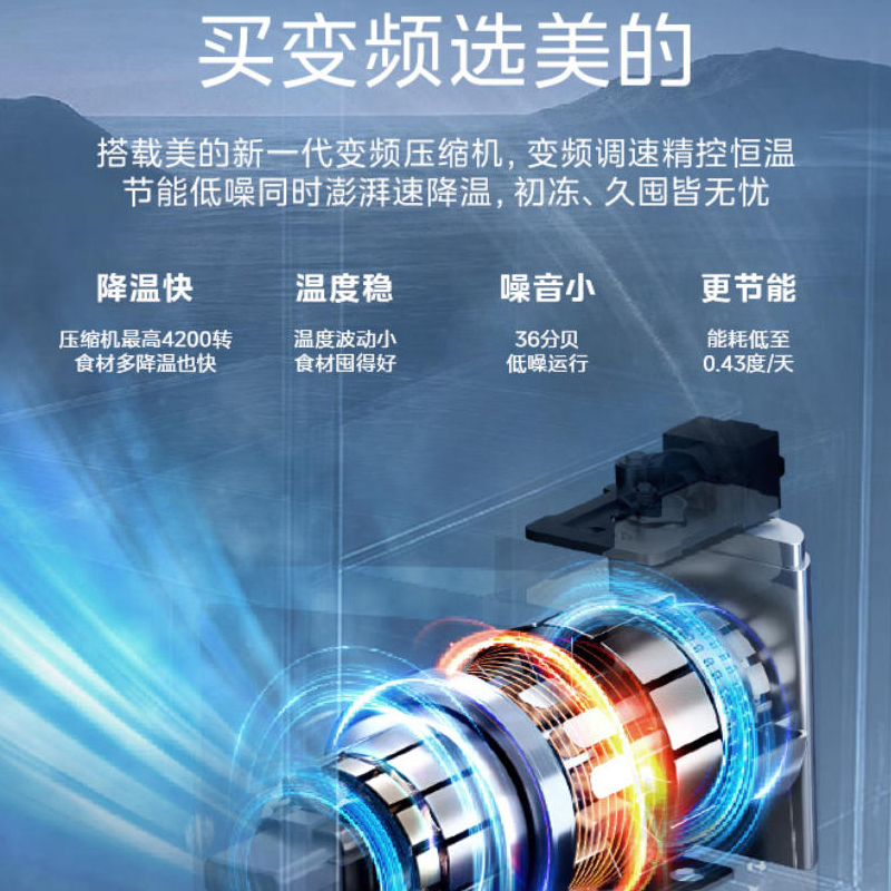 美的 146升单温小冰柜小户型优选减霜-30℃深冷冷柜一级能效 MF-146KMB(E) 极地白高清大图