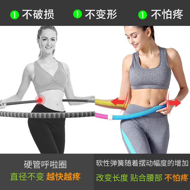 呼啦圈弹簧收腹加重软弹力美腰软式瘦腰女燃脂减肥神器软体呼拉圈