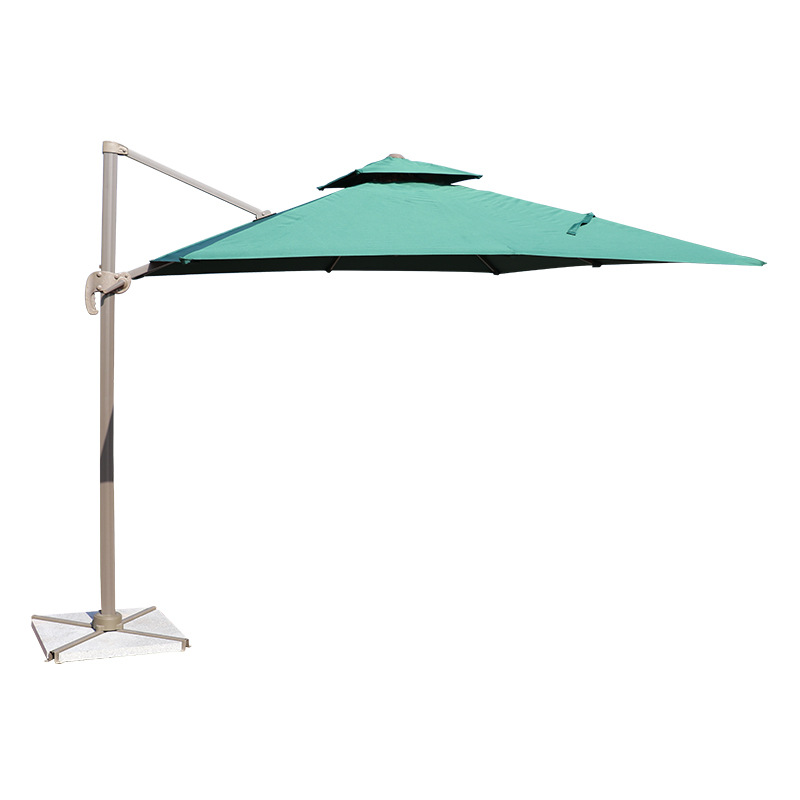 质凡户外太阳伞遮阳伞方行双顶伞定制款尺寸3m*3m*2.5m高清大图