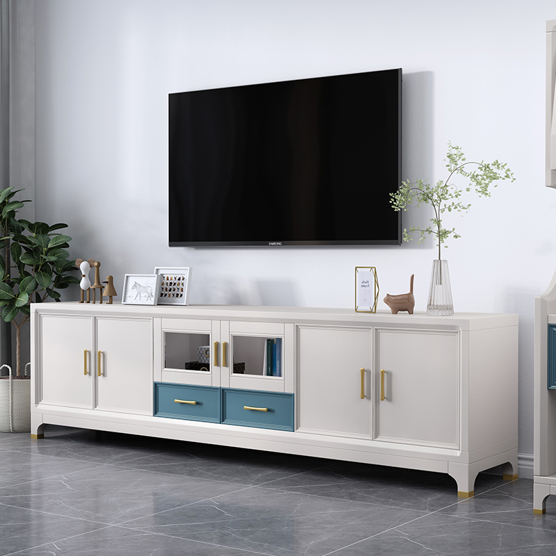 青木川 简约现代实木电视柜客厅卧室家用小户型2.