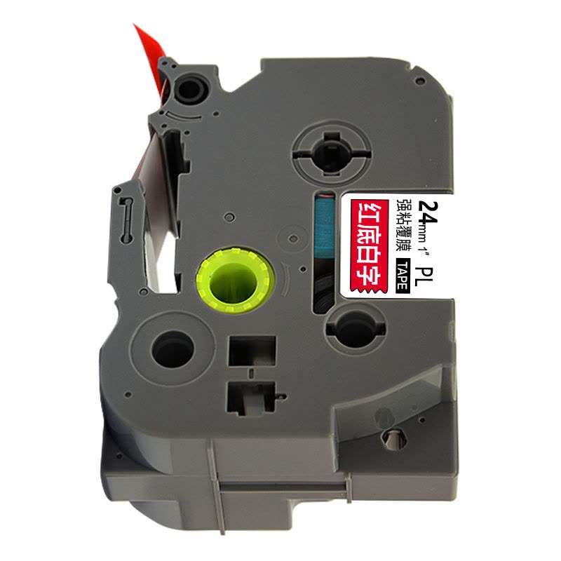 艾洁PL-455兄弟标签机色带24mm红底白字(个)图片
