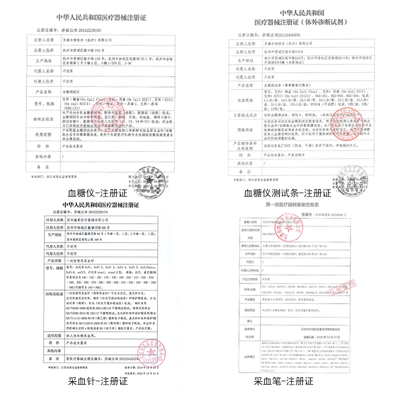 艾科(AIKE)EzⅢ血糖仪 家用血糖测试仪含单独包装试纸和采血针 虹吸式含50片试纸套装高清大图