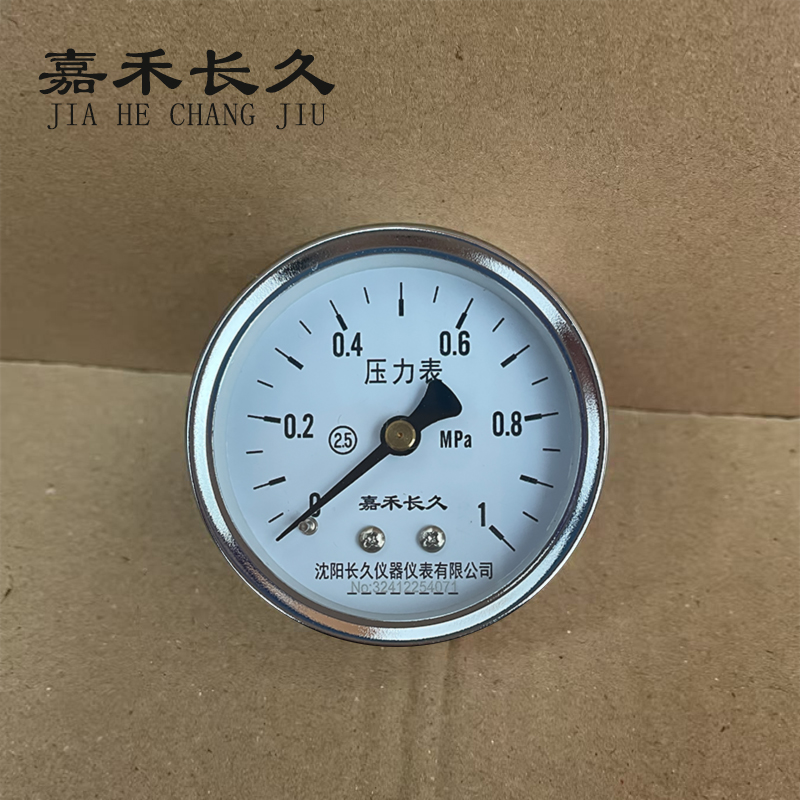 嘉禾长久 轴向压力表 Y60Z 0-1.0MPA 块高清大图