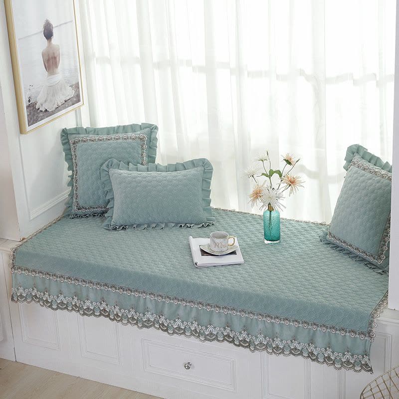 汐岩窗户榻榻米飘窗垫窗台垫欧式阳台飘窗垫可机洗榻榻米垫子飘窗毯图片