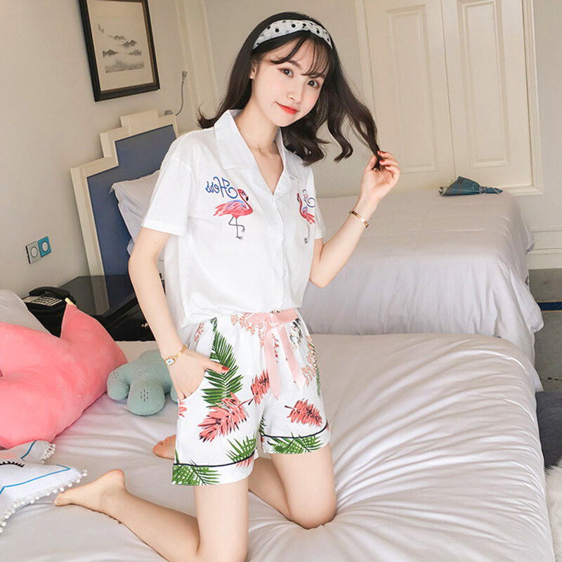 莓睡衣女士夏季短袖两件套装韩版清新学生可外穿家居服春秋