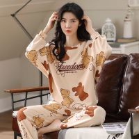 睡衣女春秋纯棉长袖夏季薄款全棉女士可爱秋冬天可外穿家居服套装