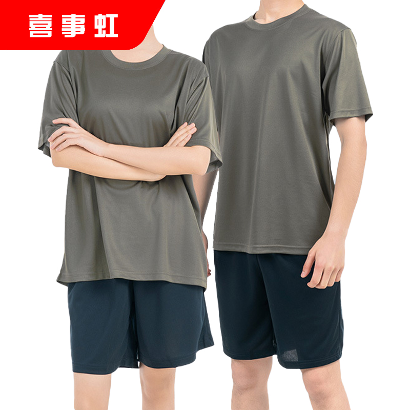 喜事虹 体能作训服 训练服套装男女训练服衣服+短裤 A款 套高清大图