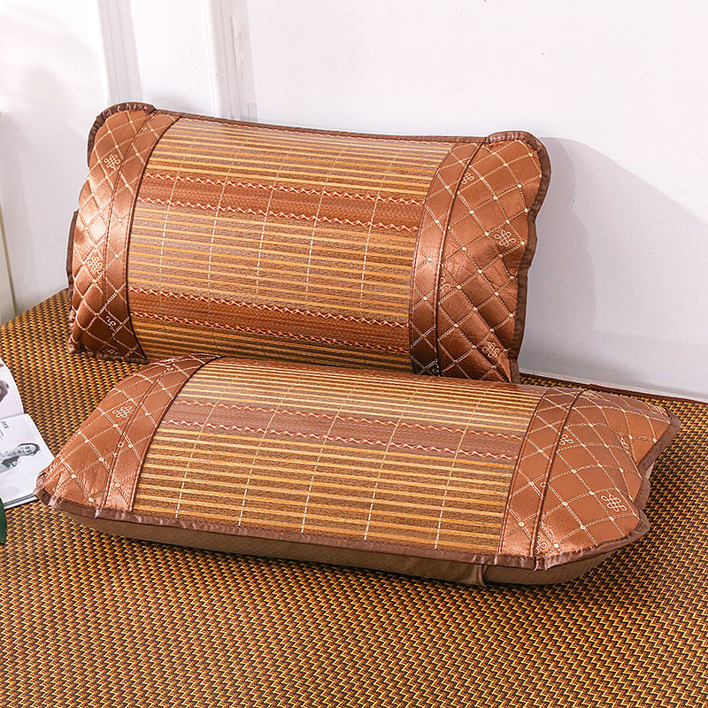 sleepy bear 夏天枕芯套凉席枕套单人学生冰丝竹枕席枕头套成人凉枕套