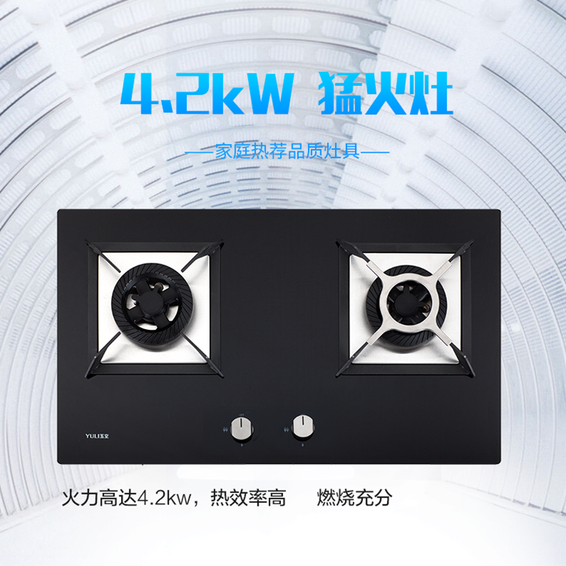 玉立(YULI) 燃气灶 零秒点火JZY/T-B204 黑色 液化气