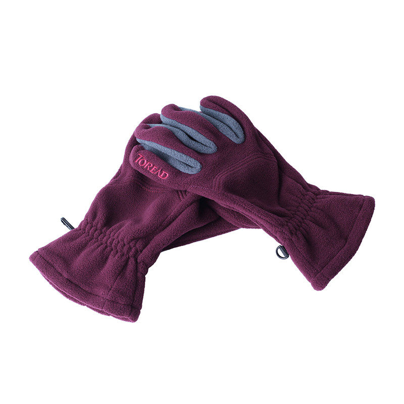 探路者 男式 抓绒手套 ZELG91505 (三色可选 黑色/碳灰、深海蓝/宝蓝、醇红/碳灰 ) (单位:双)高清大图