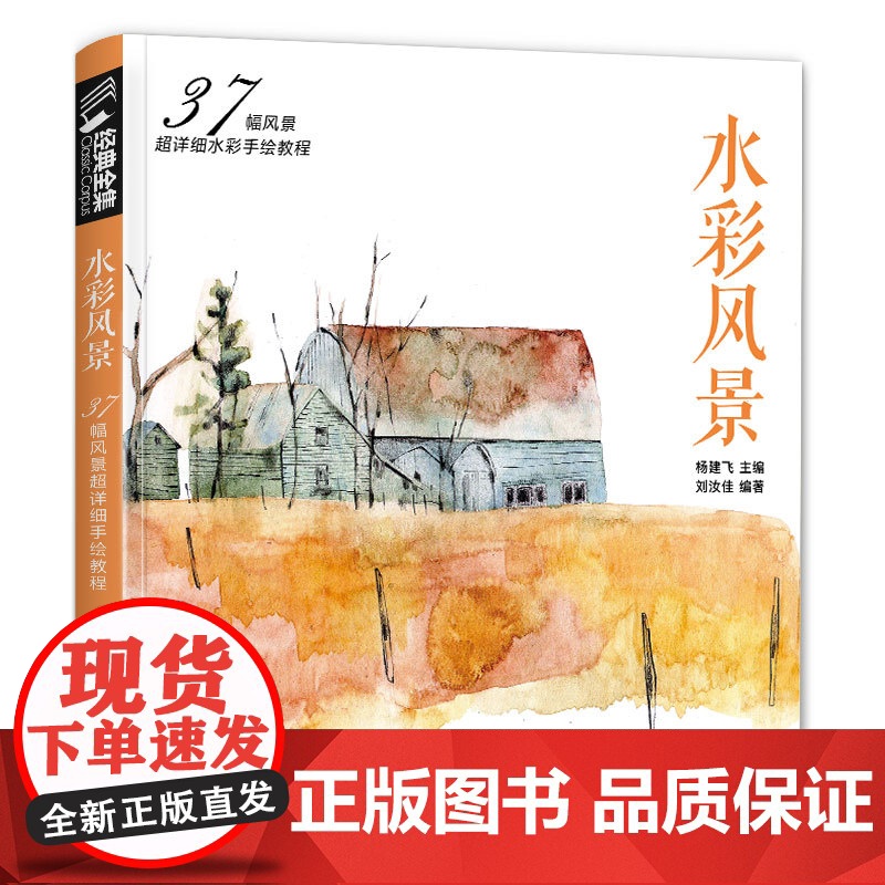 经典全集 水彩风景画教程入门零基础自学教材书籍临摹画册私享课超写实古风插画图书 杨建飞主编sh
