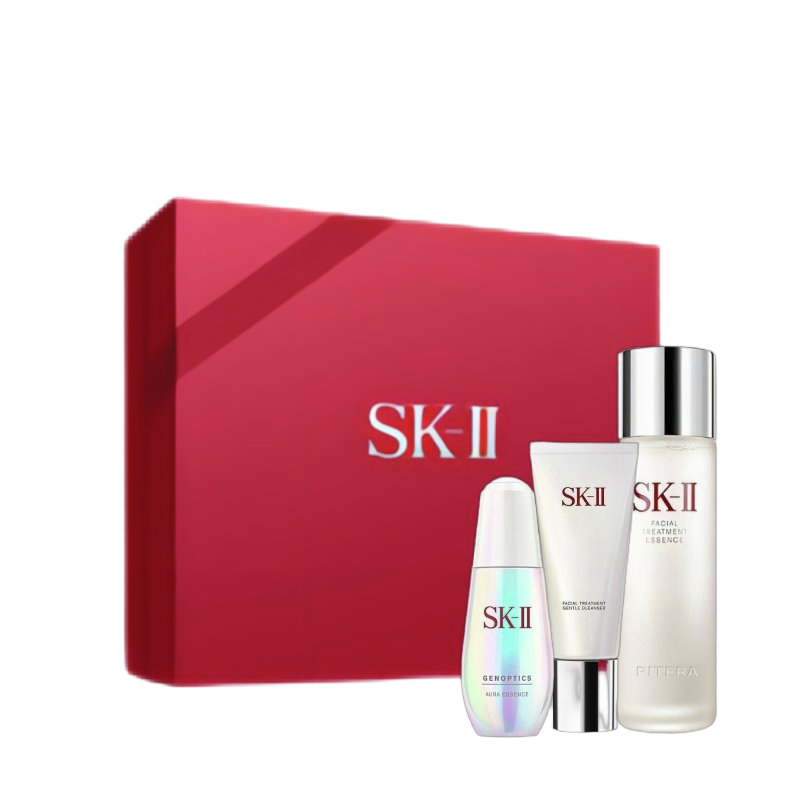 SK-II护肤礼盒07 舒透护肤洁面霜120g 光蕴臻采焕亮精华露(小灯泡)30ml 护肤精华露(神仙水)230ml高清大图