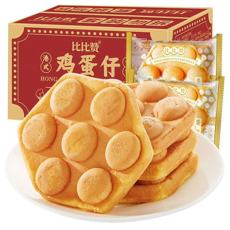 [第二件减2元]比比赞港式鸡蛋仔蛋糕300g 早餐面包点心网红糕点零食品小吃休闲食品