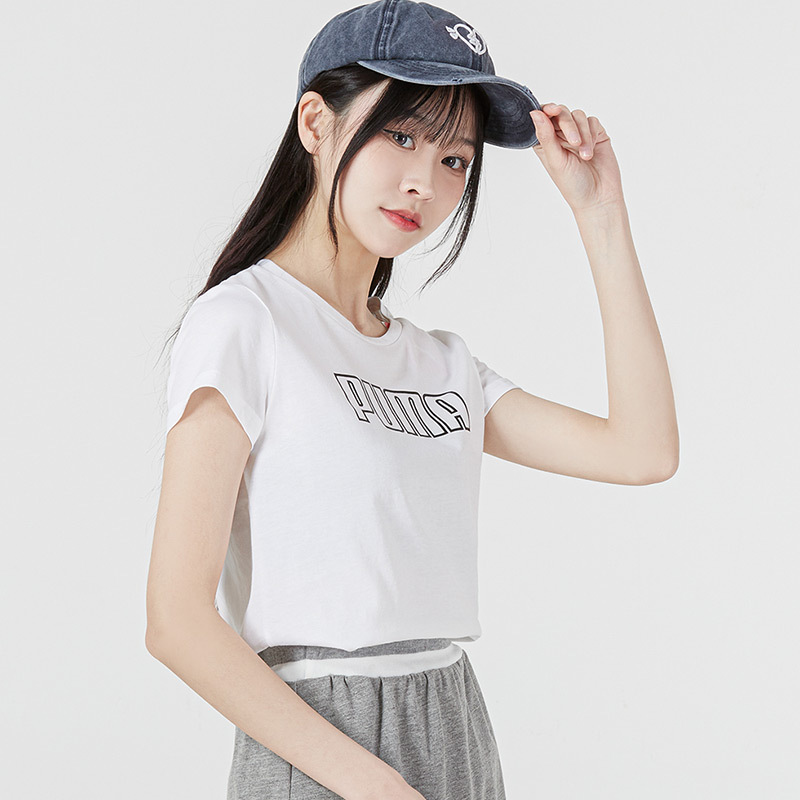 PUMA彪马短袖女装2022春季运动T恤休闲宽松半袖上衣