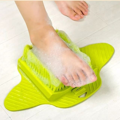 洗脚神器懒人刷脚鞋拖鞋磨脚石网红皮修脚老茧后跟双面搓脚板荧光绿