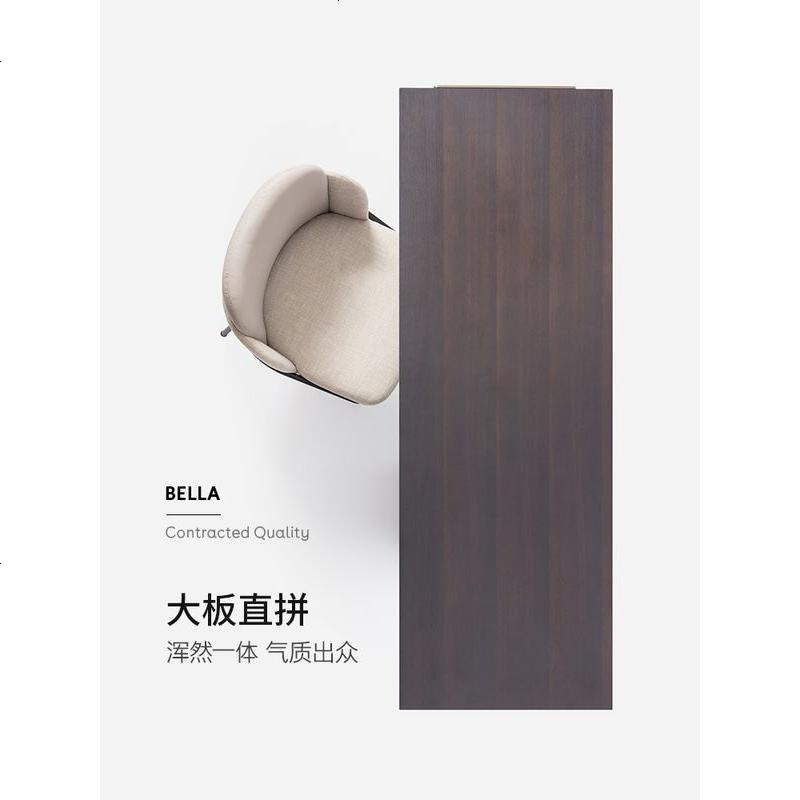 意式极简书桌家用写字台北欧轻奢办公桌简约现代书房网红电脑桌子高清大图