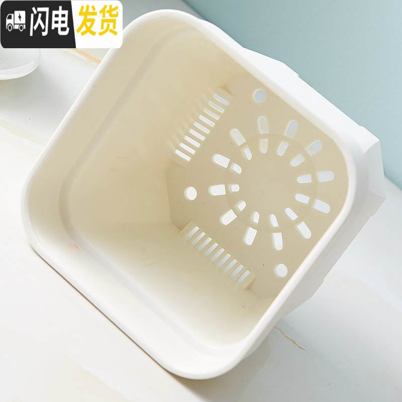 三维工匠经典加强特厚黑白小方大方多肉家庭园艺植物塑料磨砂浅方花盆 白色浅方20个 8cm口径花盆容器