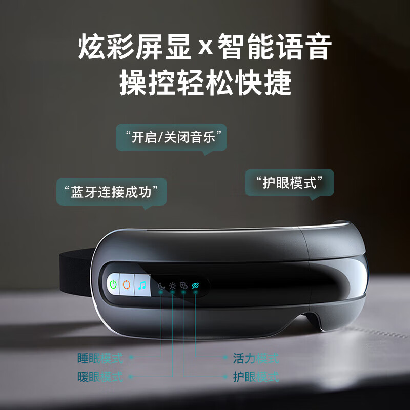 飞利浦(PHILIPS)眼部按摩仪可视化护眼仪点振揉按热敷护眼按摩器眼罩缓解疲劳 7201E
