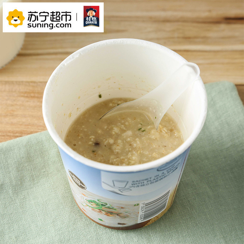 桂格 马来西亚进口 蘑菇鸡肉风味燕麦片28克杯粥