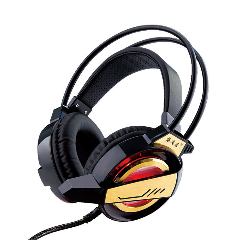 台式电脑用绿色耳机r1头戴式耳机台式电脑游戏耳麦网吧音乐重低音语音