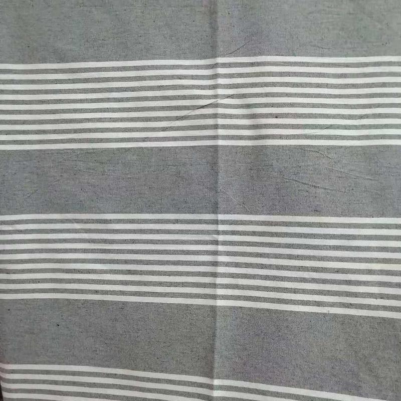 传统地方特色老粗布床单棉布床加厚床单双人床单学生宿舍床单 爆款蓝灰条 1米*2.3米(适合学生宿舍用)