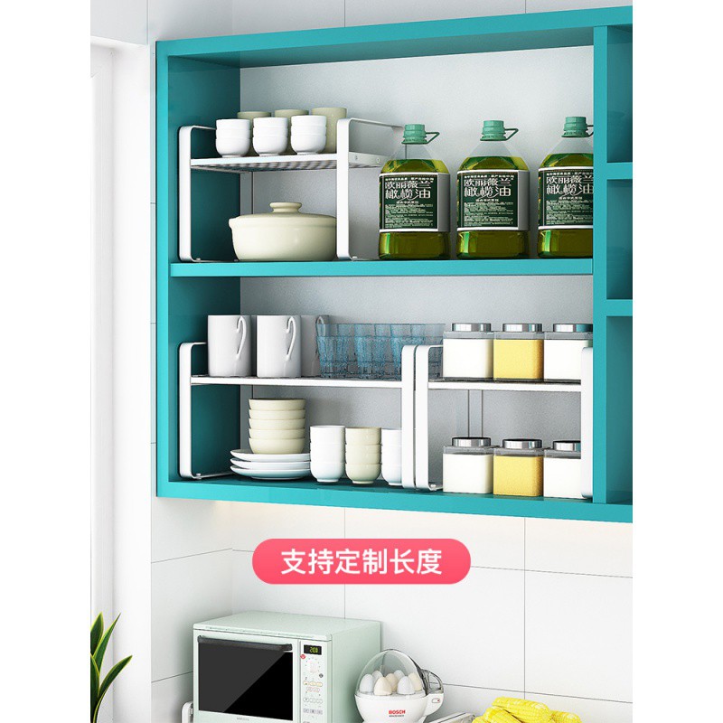 厨房置物架台面分层收纳架多功能不锈钢放锅具碗碟架子桌面整理架收纳层架 三维工匠高清大图