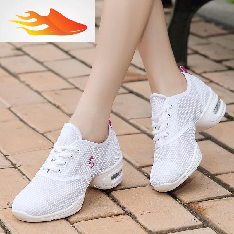 fish basket夏季布透气跳舞鞋广场舞鞋女鞋中老年 成人运动舞蹈鞋拉丁