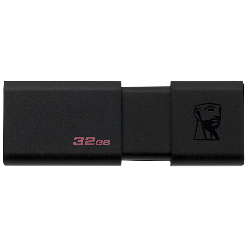 滑盖设计U盘DT100G3金士顿商务办公U盘 黑色 32G