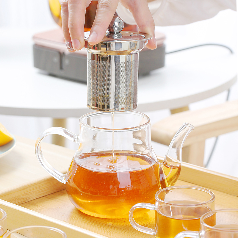 苏氏陶瓷耐热玻璃茶具套装功夫茶具家用带过滤玻璃泡茶壶套装高清大图