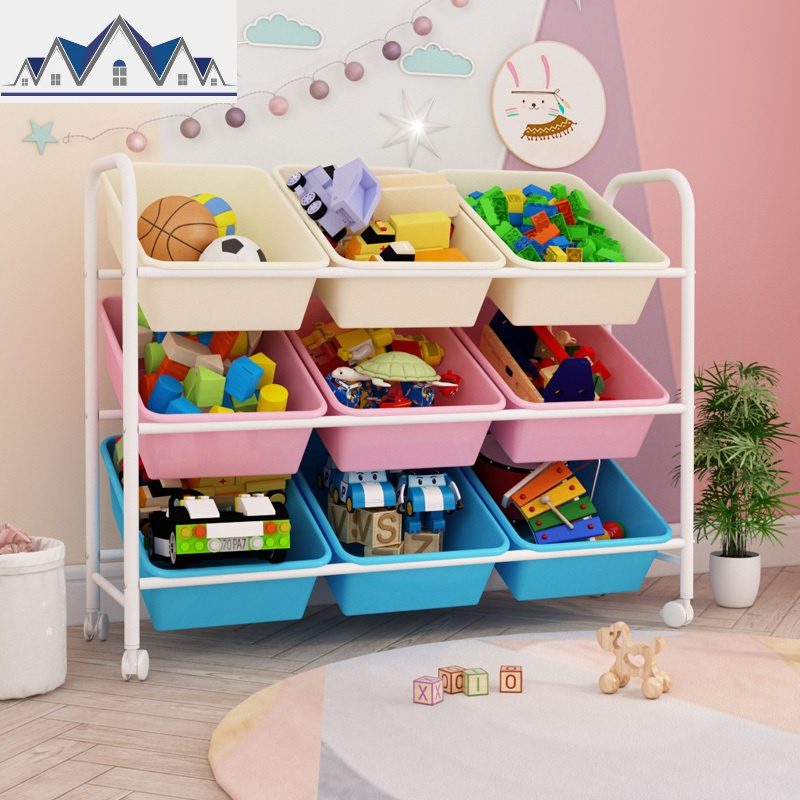 儿童玩具收纳架宝宝书架收纳柜幼儿园整理玩具架子置物架多层三维工匠