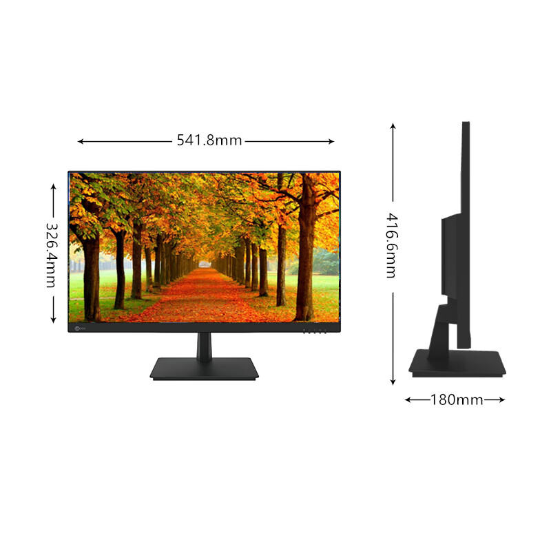 联想(Lenovo)来酷B2413-R 23.8英寸电脑办公IPS液晶显示器 直面屏 窄边框可壁挂显示器(HDMI+VGA接囗)高清大图