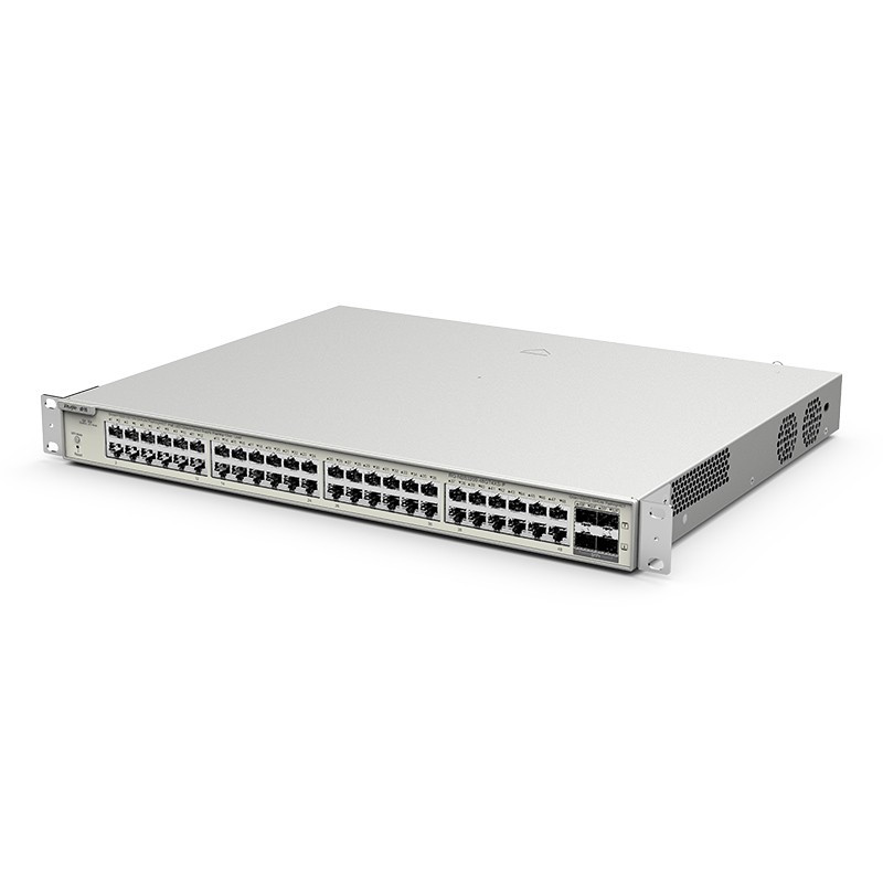 睿易锐捷ruijie二层网管交换机48口千兆rgnbs320048gt4xsp支持poe灰色