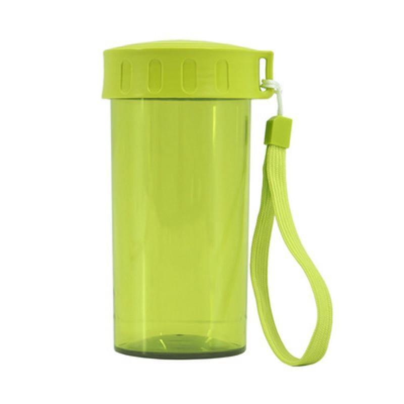 白色360mlminiso名创优品水杯子学生便携经典色彩塑料杯带提绳随手杯