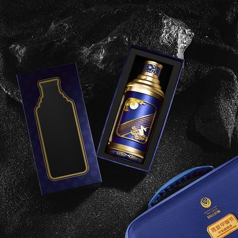 [茅台龙年中秋礼盒]茅台酒(53度飞天200ml*2+醉月观辰镜*1)高清大图