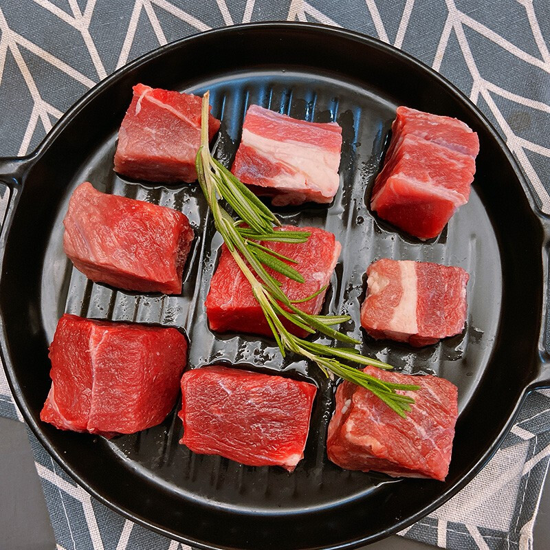 顺丰发货阊域新疆褐牛牛腩500g有机排酸牛腩切块新鲜生牛肉生鲜牛肉块