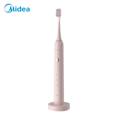 美的(Midea)电动牙刷MR1系列MC-AJ0102樱花粉 成人高频声波震动牙刷 清洁亮白按摩3模式(自带刷头*2)