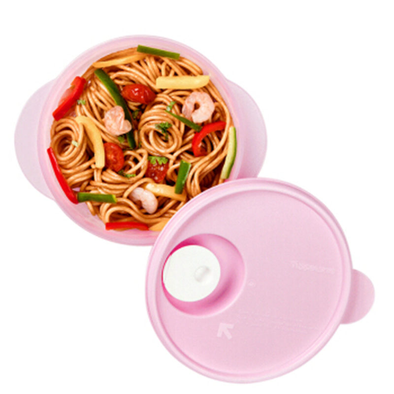 特百惠(Tupperware)便携饭盒学生办公室微波加热保鲜午餐工作餐400ml便当盒抗疫带餐