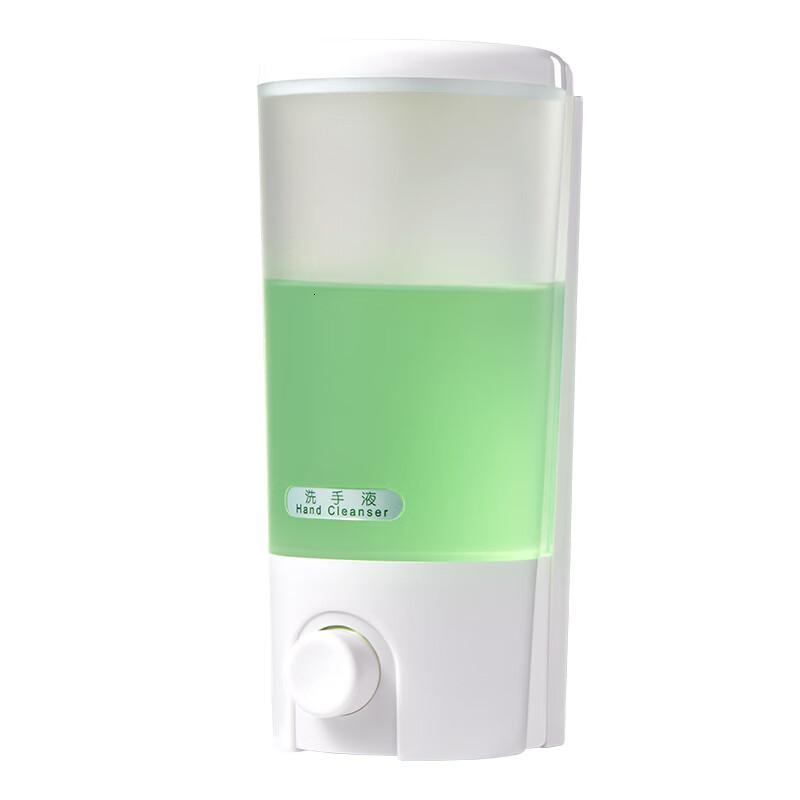 瑞沃(SVAVO)手动皂液器 免打孔酒店卫生间壁挂式洗手液盒 浴室洗发沐浴露盒 白色400ml单格单位:个