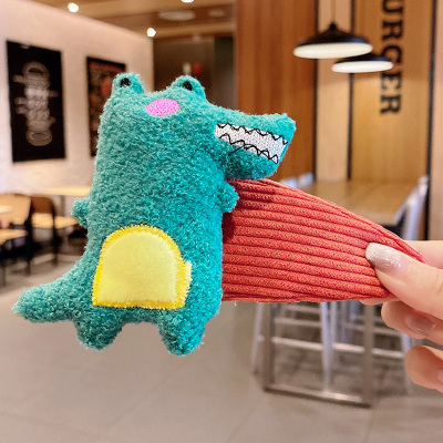 发夹简约风可爱bb夹化妆洗脸夹子头饰韩国气质侧边发卡 1#鳄鱼[一件]